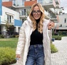 Nature kabát ecrü – Hosszított kapucnis női télikabát szövetes betétekkel – Innova Fashion – 5. kép